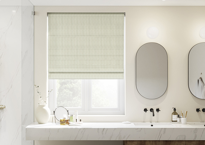 Emily Bond Oscar Stripe, Sage - Twist&Fit Roman Blind - Image 3